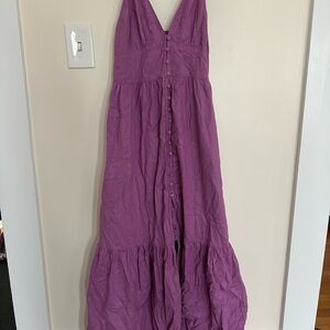 Purple Halter Maxi Dress